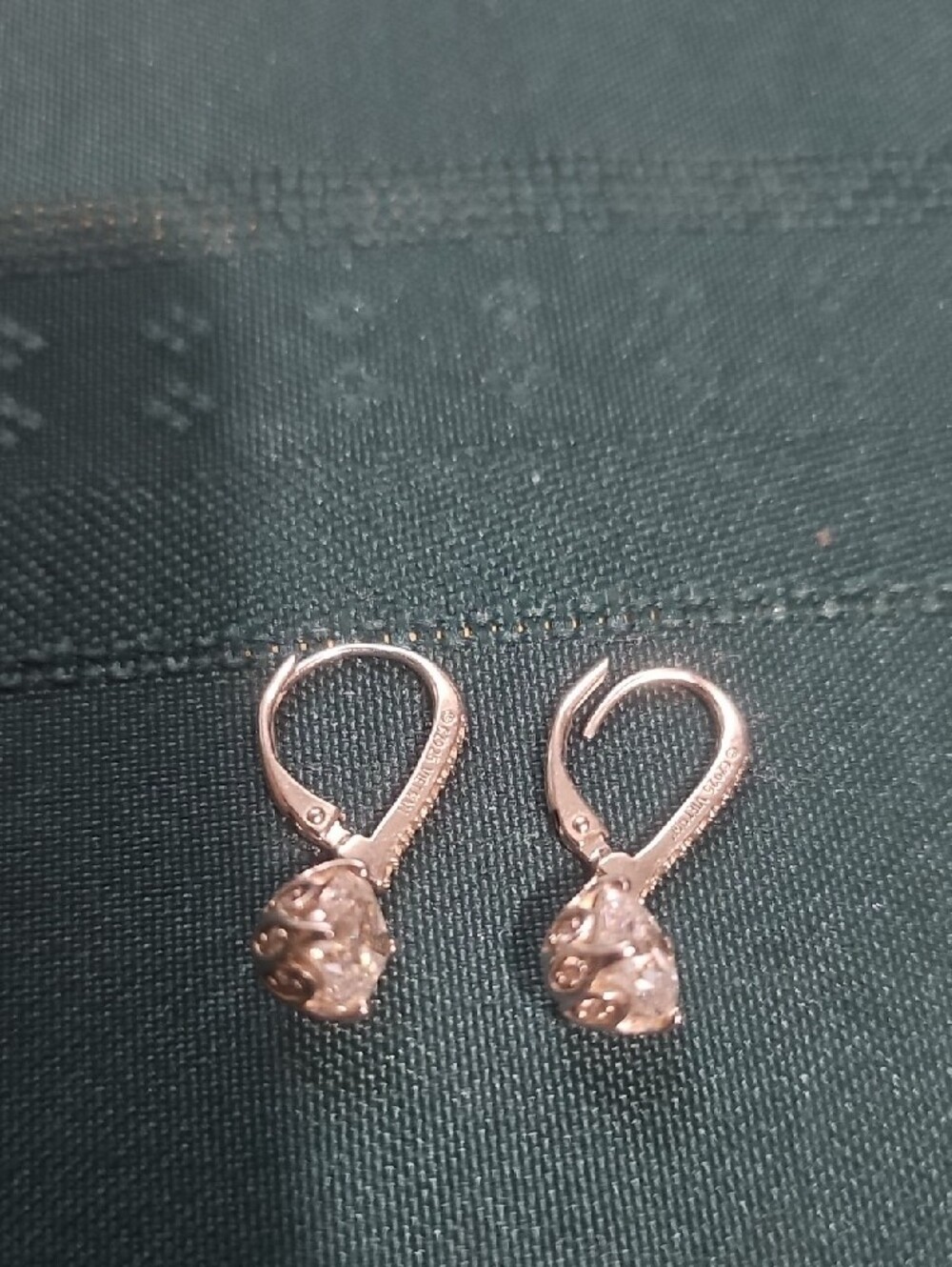 Sterling Silver Cubic Zirconia Drop Earrings in Clear White - Picture 2 of 4